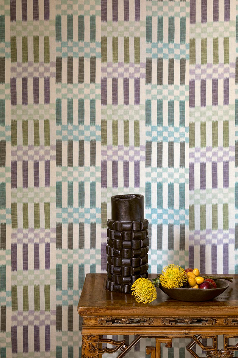 Kasuri Wallpaper by Pierre Frey shown in a room setting (view 2)