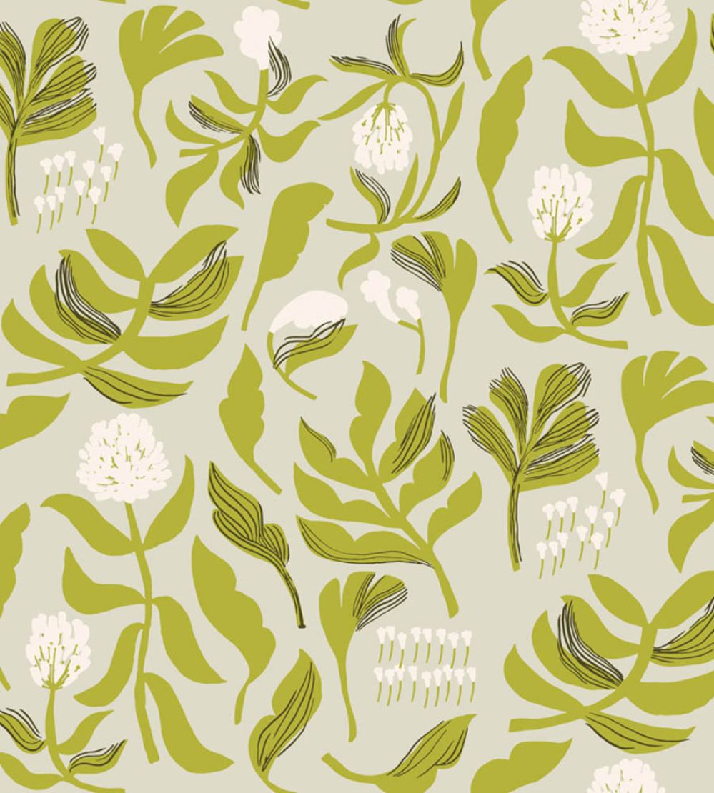 Kasvio Wallpaper by Marimekko Green