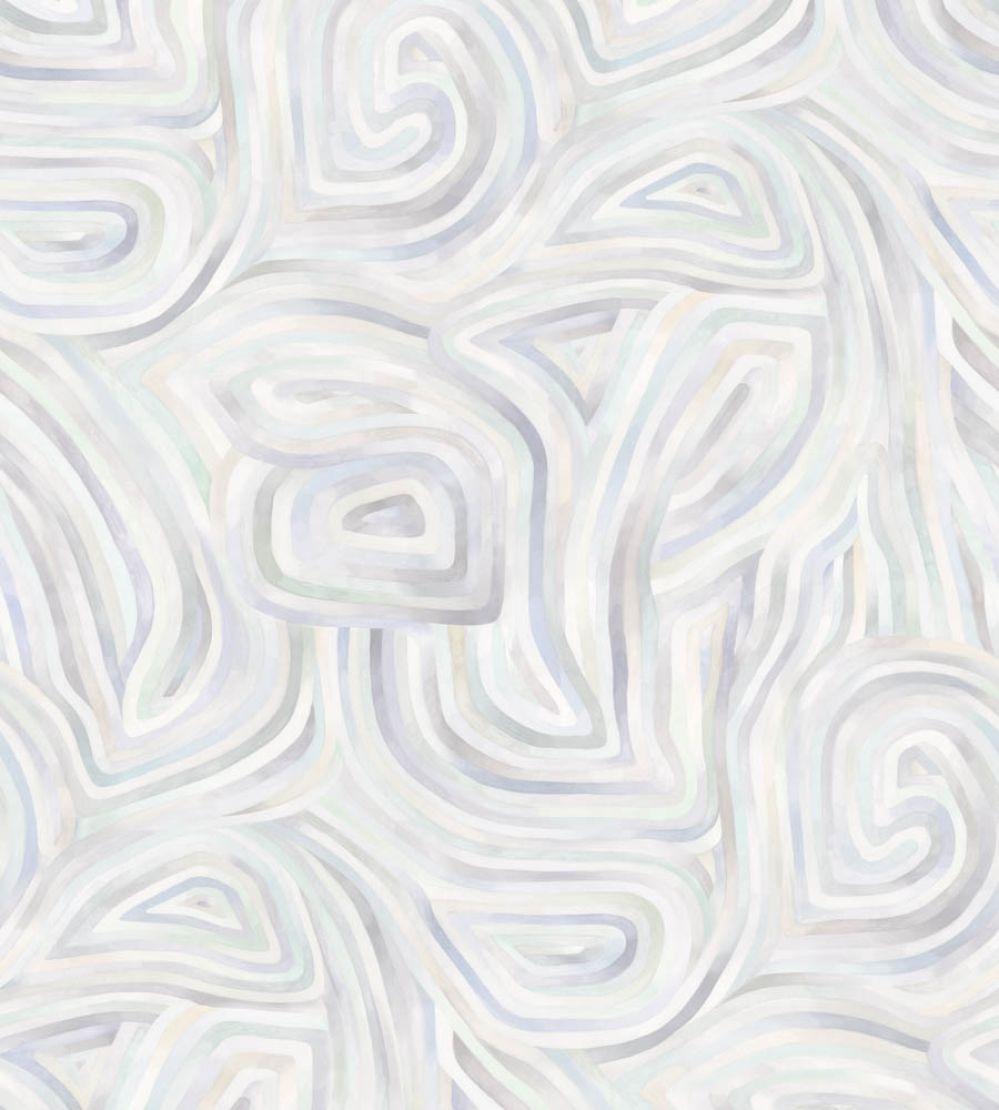 Kawakubo Wallpaper by Cole & Son Lavender & Soft Mint