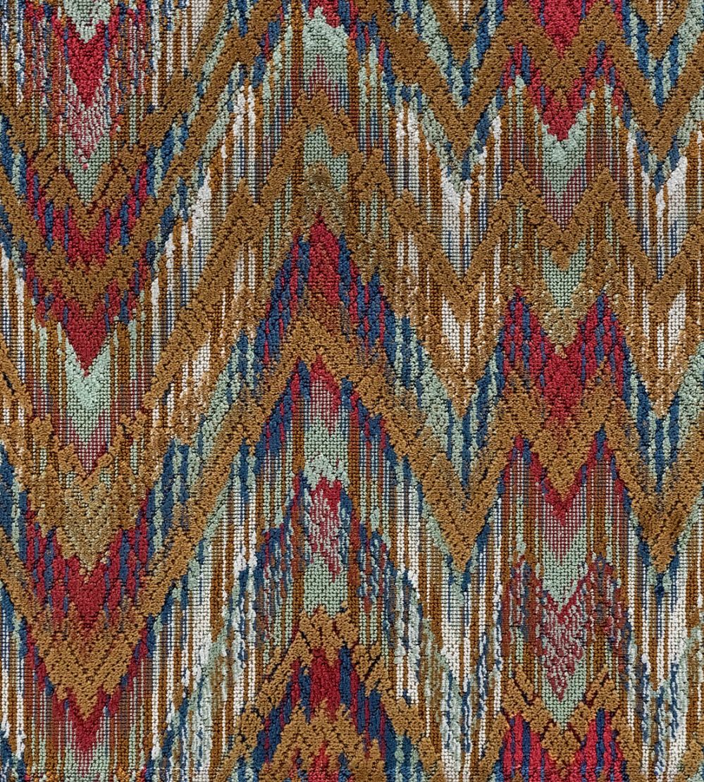 Keegan flame Fabric by Travers Red