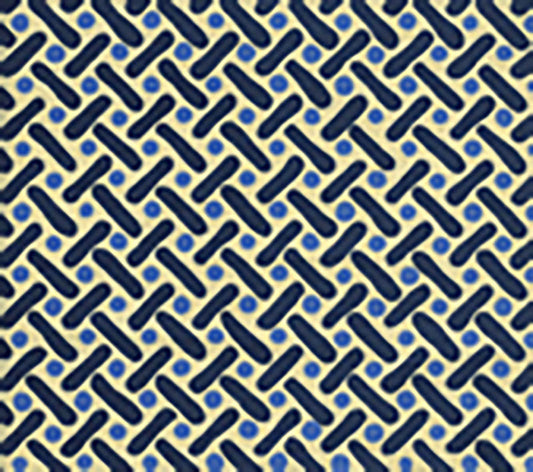 Kells II French Blue / Navy fabric by Alan Campbell