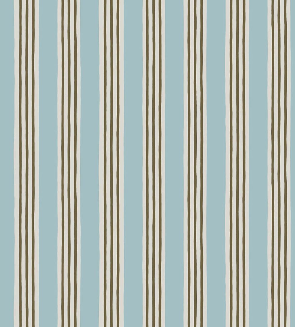 Kemble Stripe Wallpaper by Josephine Munsey Spruce, Cobber and Dew