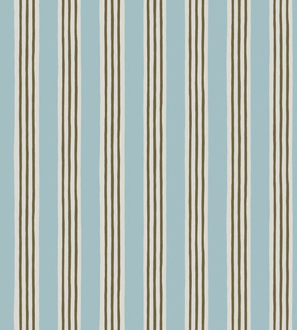 Kemble Stripe Wallpaper by Josephine Munsey Spruce, Cobber and Dew