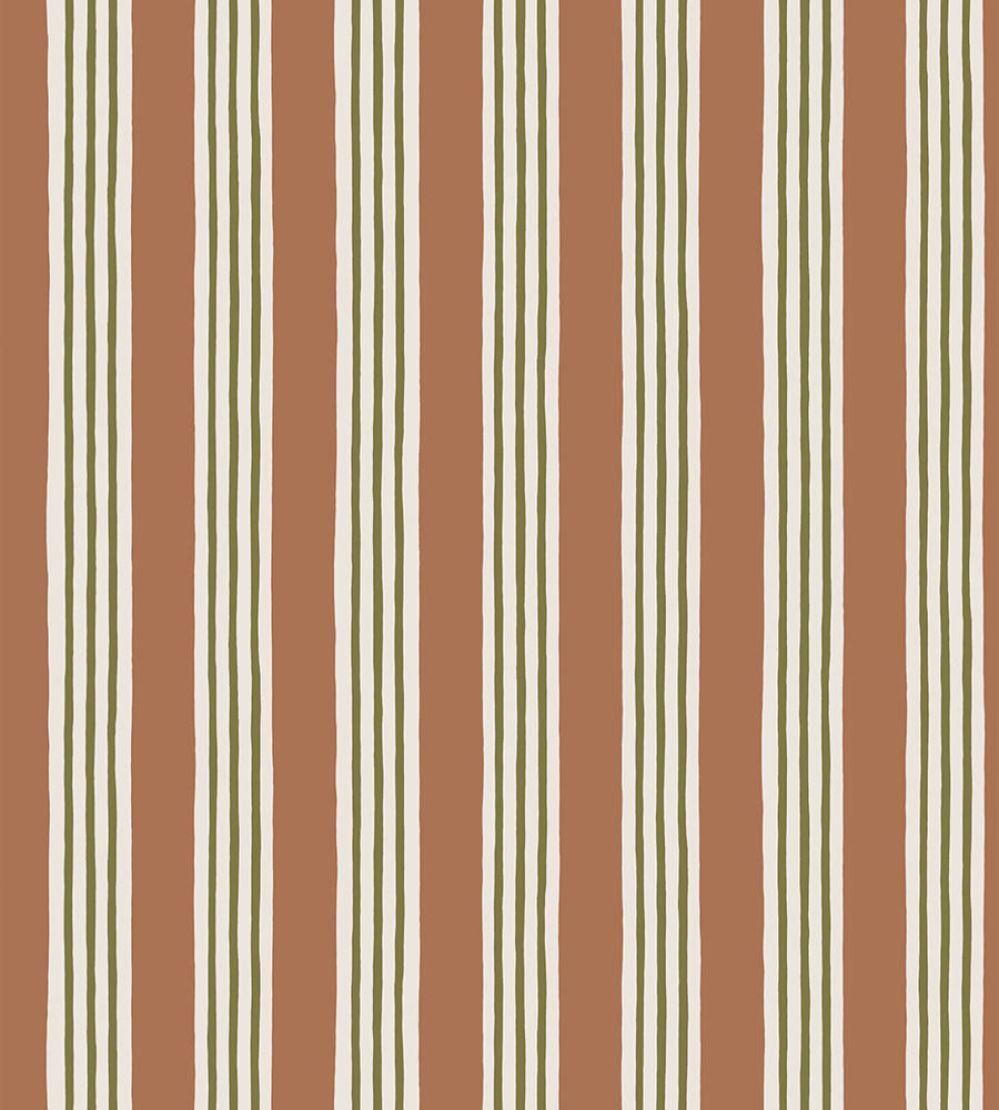 Kemble Stripe Wallpaper by Josephine Munsey Trixie, Sunday Clay and Quartz