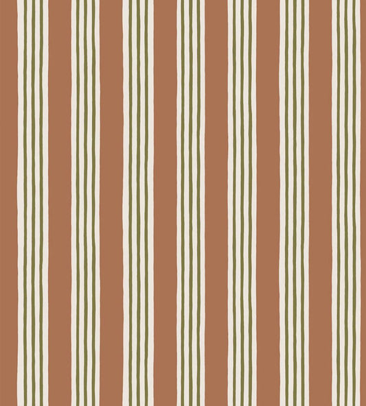 Kemble Stripe Wallpaper by Josephine Munsey Trixie, Sunday Clay and Quartz
