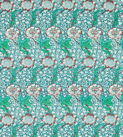 Kennet Fabric by Morris & Co Aqua/Pink
