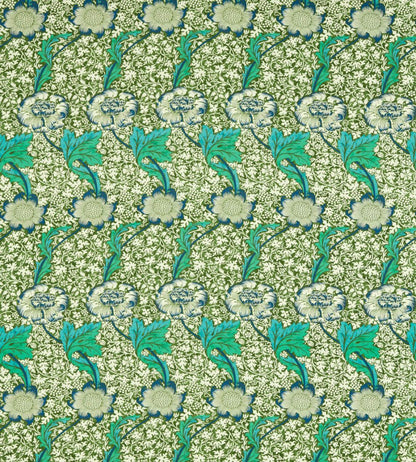 Kennet Fabric by Morris & Co Olive/Turquoise