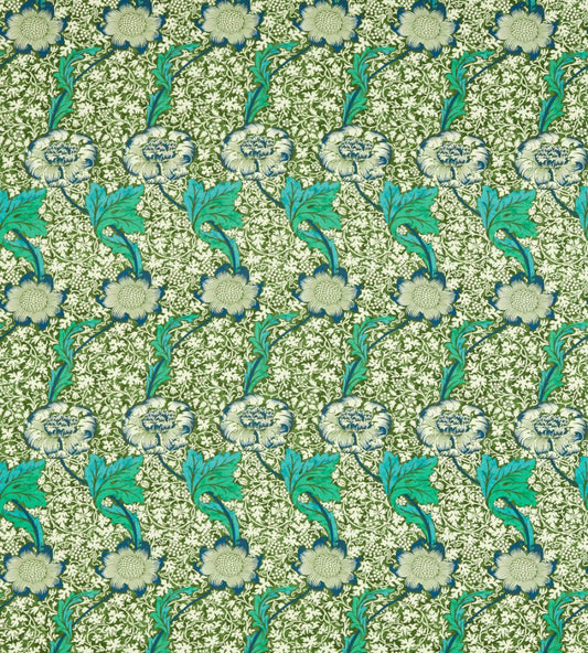 Kennet Fabric by Morris & Co Olive/Turquoise