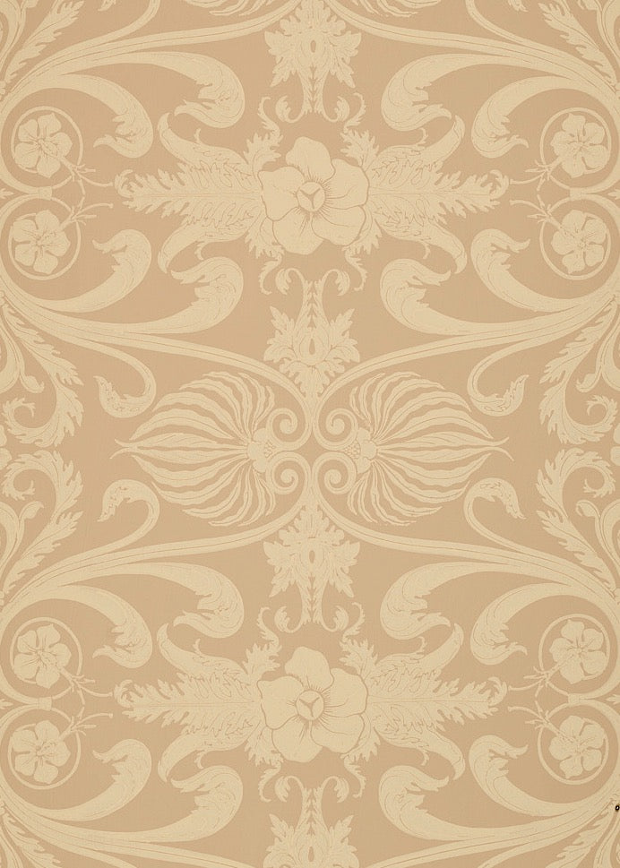 Kensington Tuileries Wallpaper by Watts 1874 in Cafe au Lait