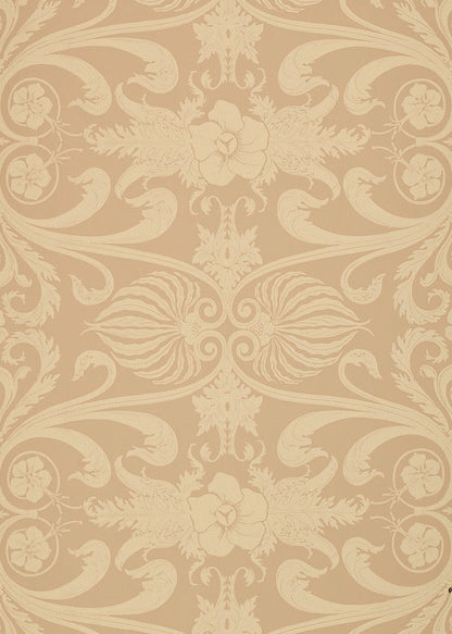 Kensington Tuileries Wallpaper by Watts 1874 in Cafe au Lait