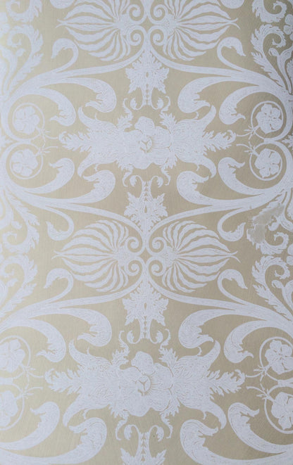 Kensington Tuileries Wallpaper by Watts 1874 in Platinum Cloud