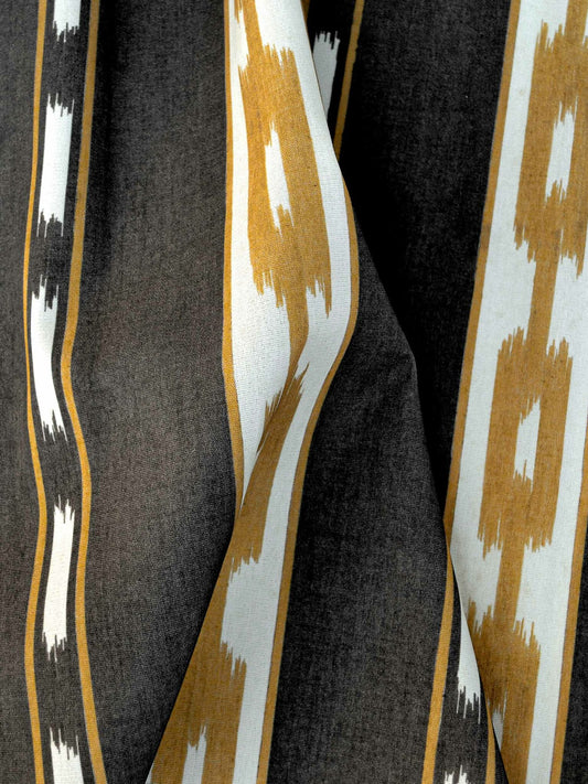 Kente fabric by Coordonné in Black, flat pattern view