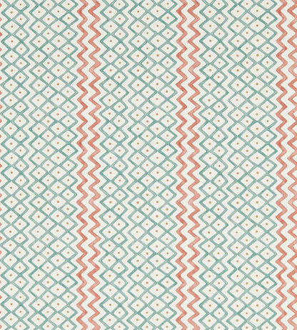 Khes Wallpaper by Sanderson Udaipur Blue/Aleppo Pepper