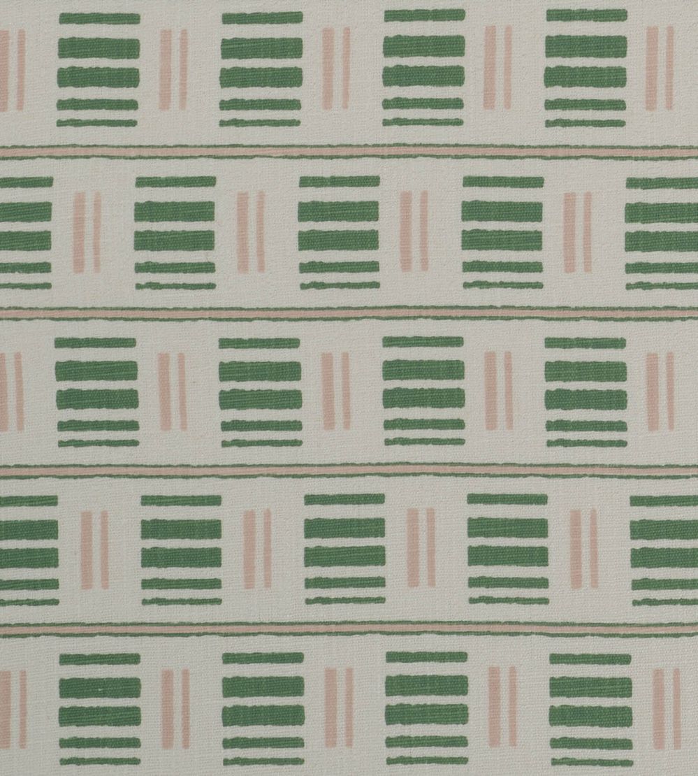 Kiftsgate Fabric by James Hare Pink/Green