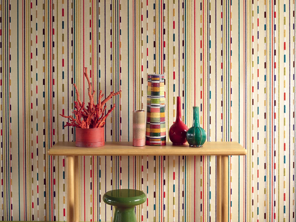 Kikori Wallpaper by Pierre Frey shown in a room setting (view 1)
