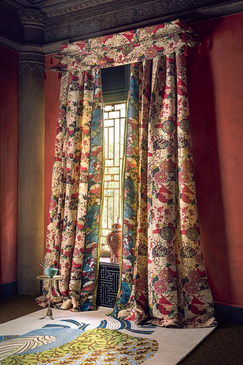 Kiku Fabric by Pierre Frey shown in a room setting (view 1)