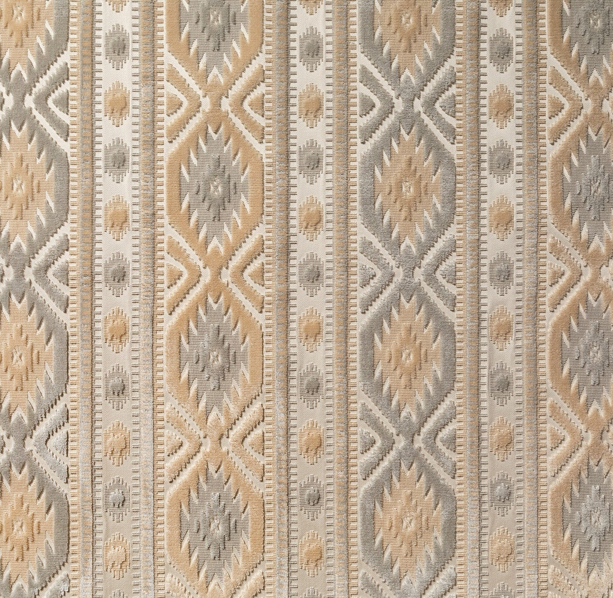 Kilim Fabric by Marvic Textiles in Silver/Almond