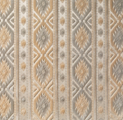 Kilim Fabric by Marvic Textiles in Silver/Almond