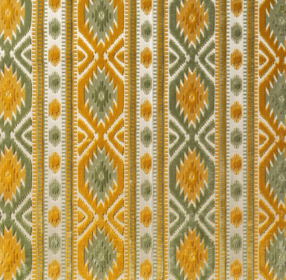 Kilim Fabric by Marvic Textiles in Honey/Celadon