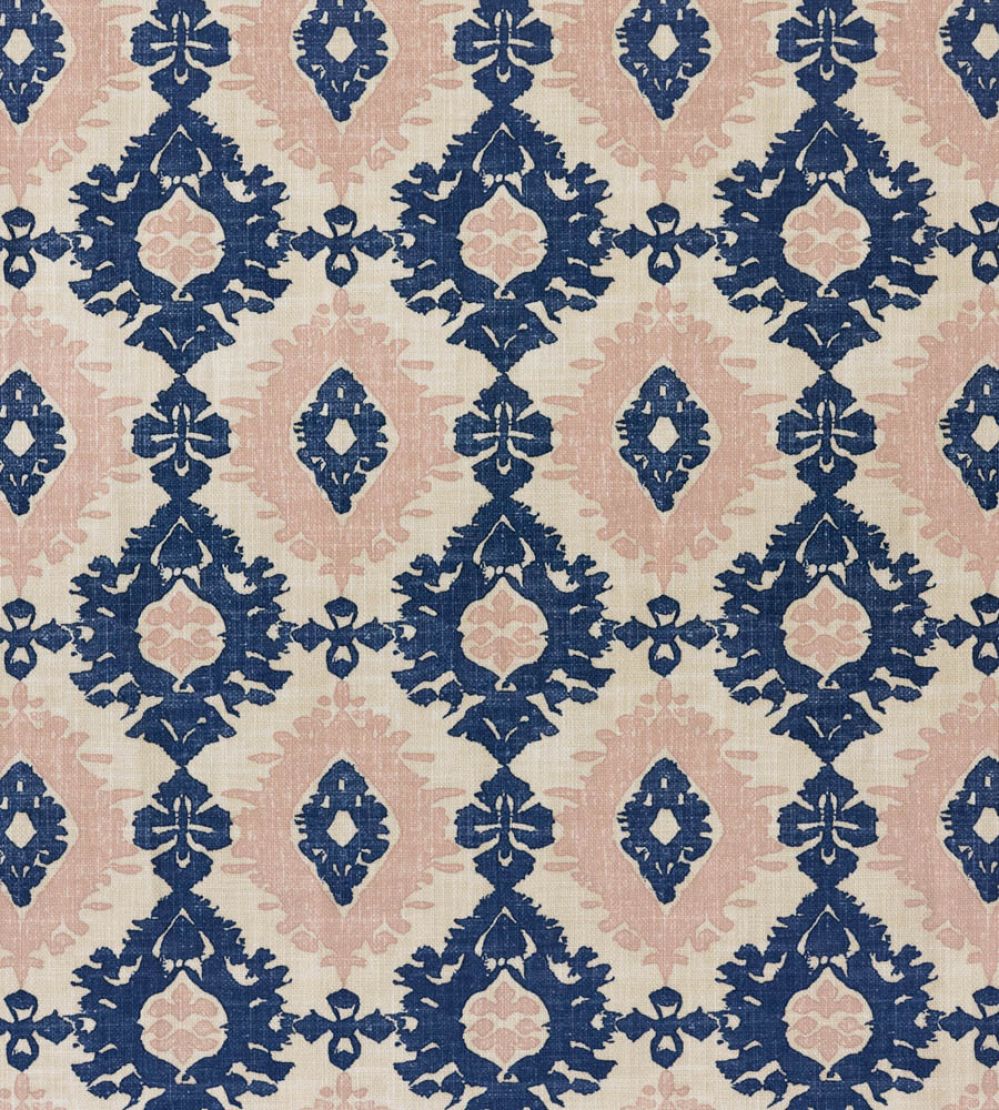 Kilim Fabric by Barneby Gates Navy/Pink