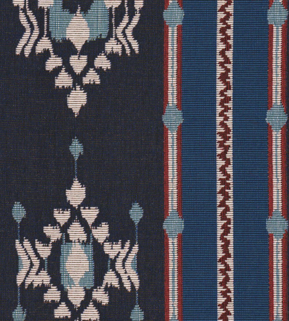 King's Ikat Fabric by MINDTHEGAP Blue