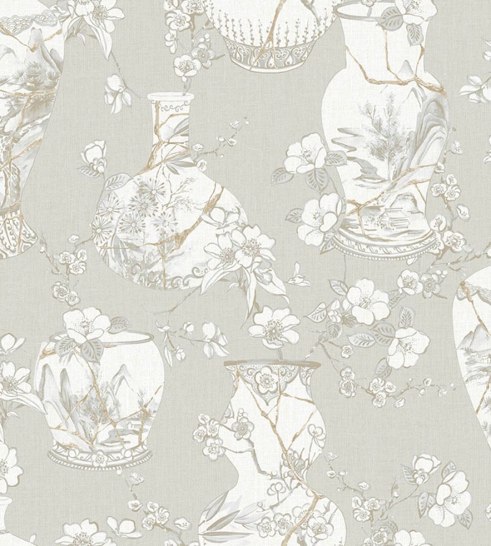 Kintsugi Pot Wallpaper by Jannelli&Volpi Linen