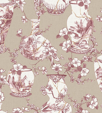 Kintsugi Pot Wallpaper by Jannelli&Volpi Pink