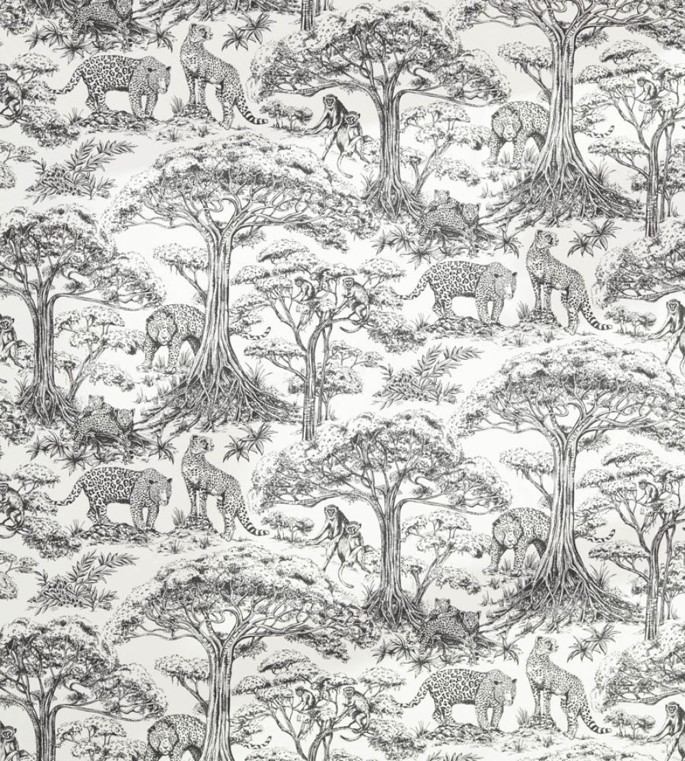 Kisumu Fabric by Clarke & Clarke Noir