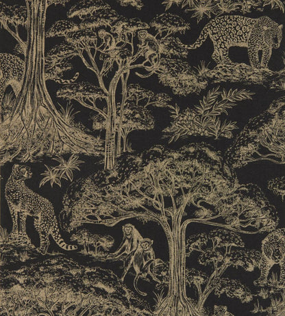 Kisumu Wallpaper by Clarke & Clarke Noir/Luxe