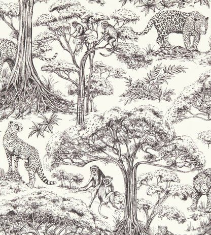 Kisumu Wallpaper by Clarke & Clarke Noir