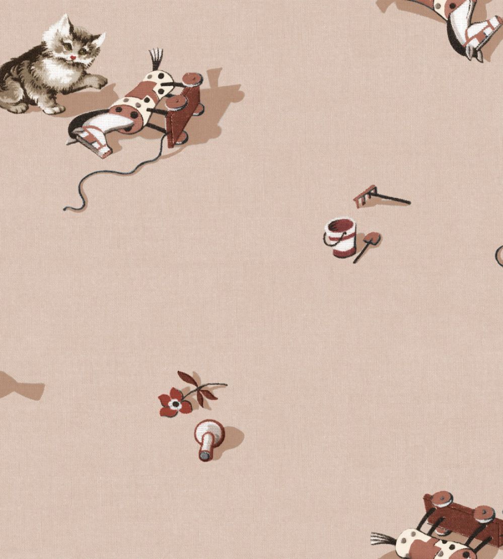 Kittens Wallpaper by Coordonne Peach