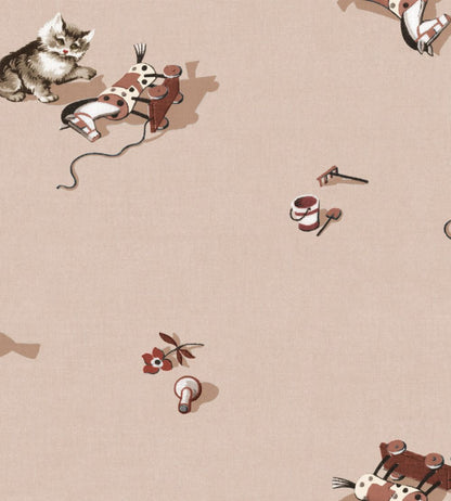 Kittens Wallpaper by Coordonne Peach
