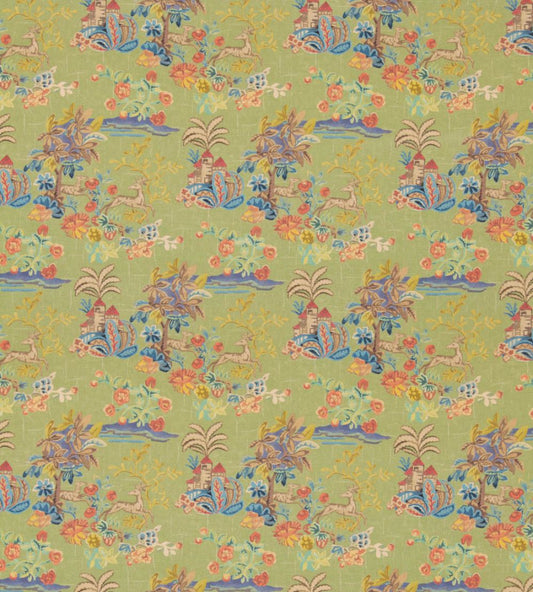 Knights Tale Fabric by GP & J Baker Spring Green