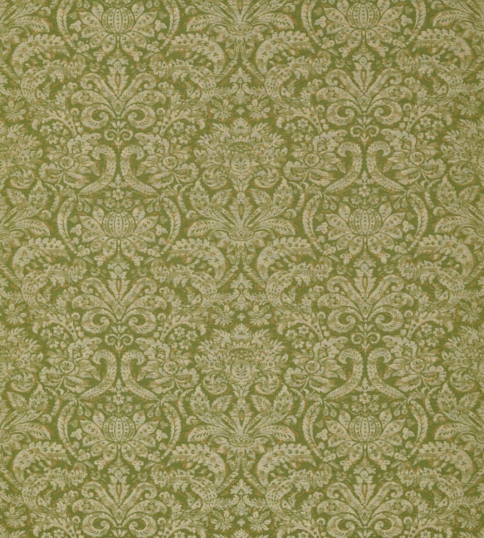 Knole Damask Fabric by Zoffany Evergreen