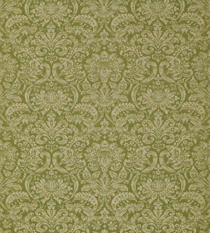 Knole Damask Fabric by Zoffany Evergreen