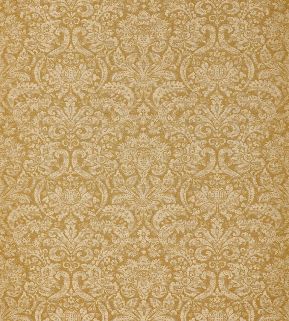 Knole Damask Fabric by Zoffany Gold