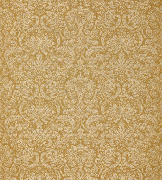 Knole Damask Fabric by Zoffany Gold