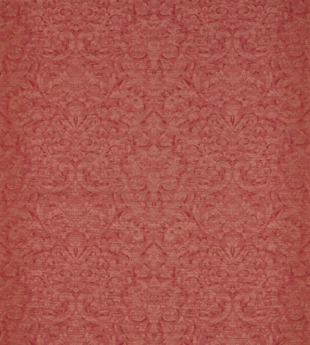 Knole Damask Fabric by Zoffany Venetian Red