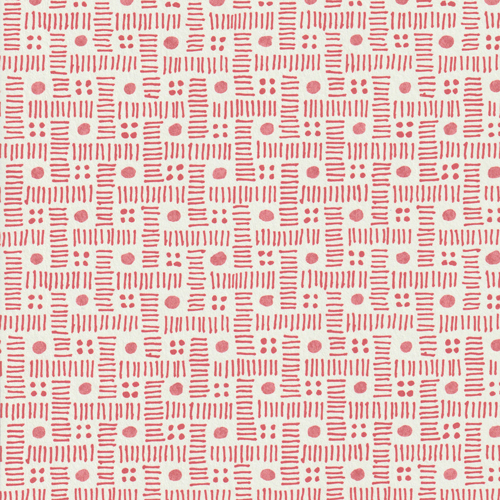Komon Wallpaper by Nile & York in Strawberry