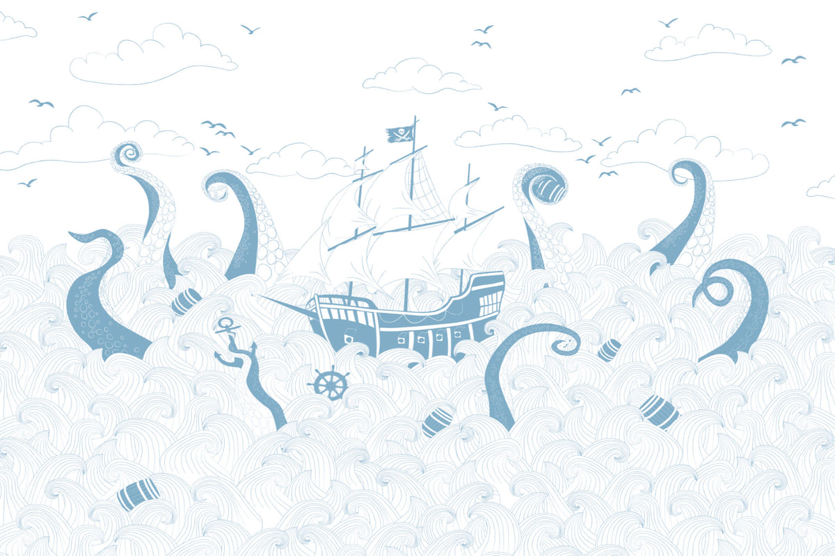 Kraken Original mural by Hovia