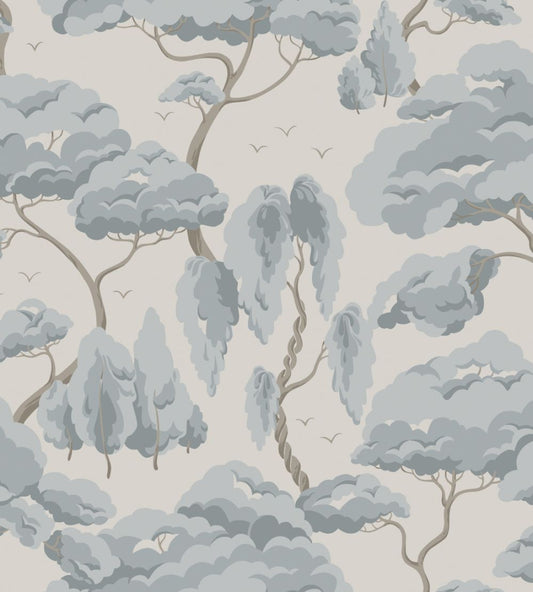 Kristoffer Wallpaper by Sandberg Misty Blue