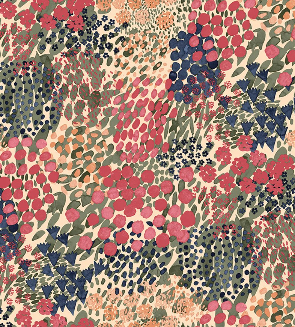 Kukkameri Wallpaper by Marimekko Red/Green