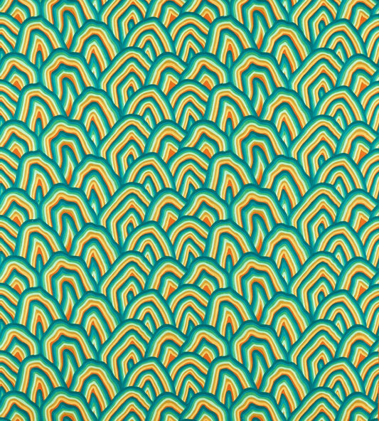 Kumo Fabric by Harlequin Wilderness / Amber Light / Paprika