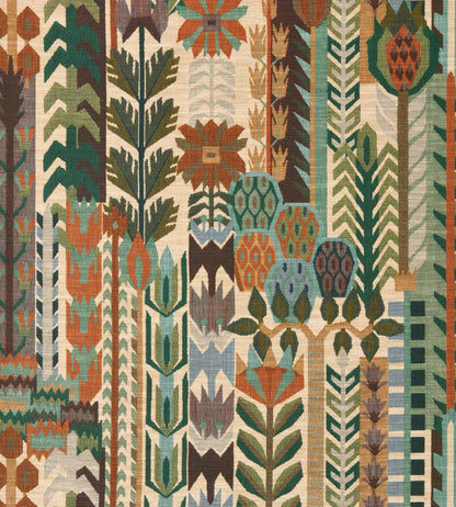 Kuparr Wallpaper by Harlequin Evergreen/Terracotta
