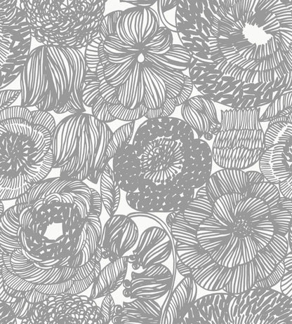 Kurjenpolvi Wallpaper by Marimekko Grey