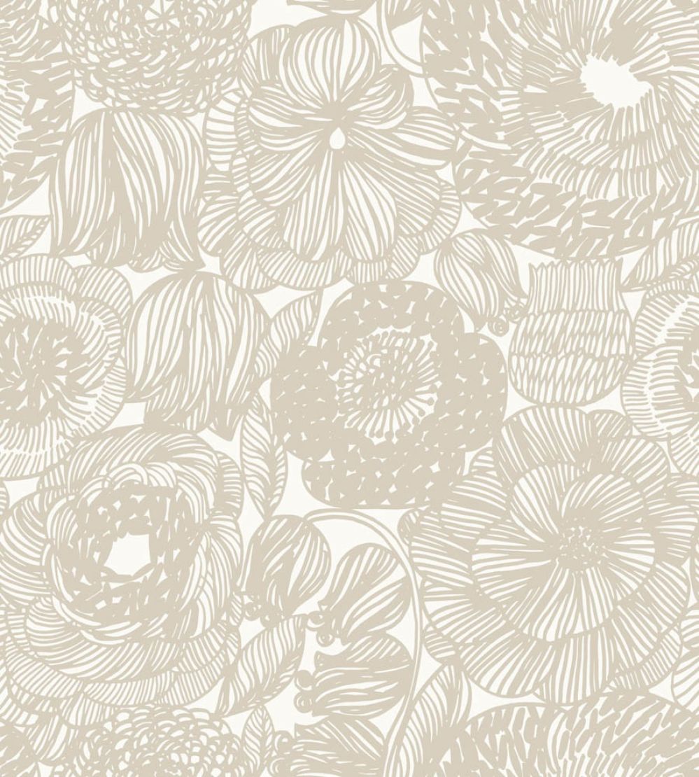Kurjenpolvi Wallpaper by Marimekko Neutral