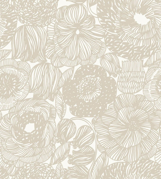 Kurjenpolvi Wallpaper by Marimekko Neutral