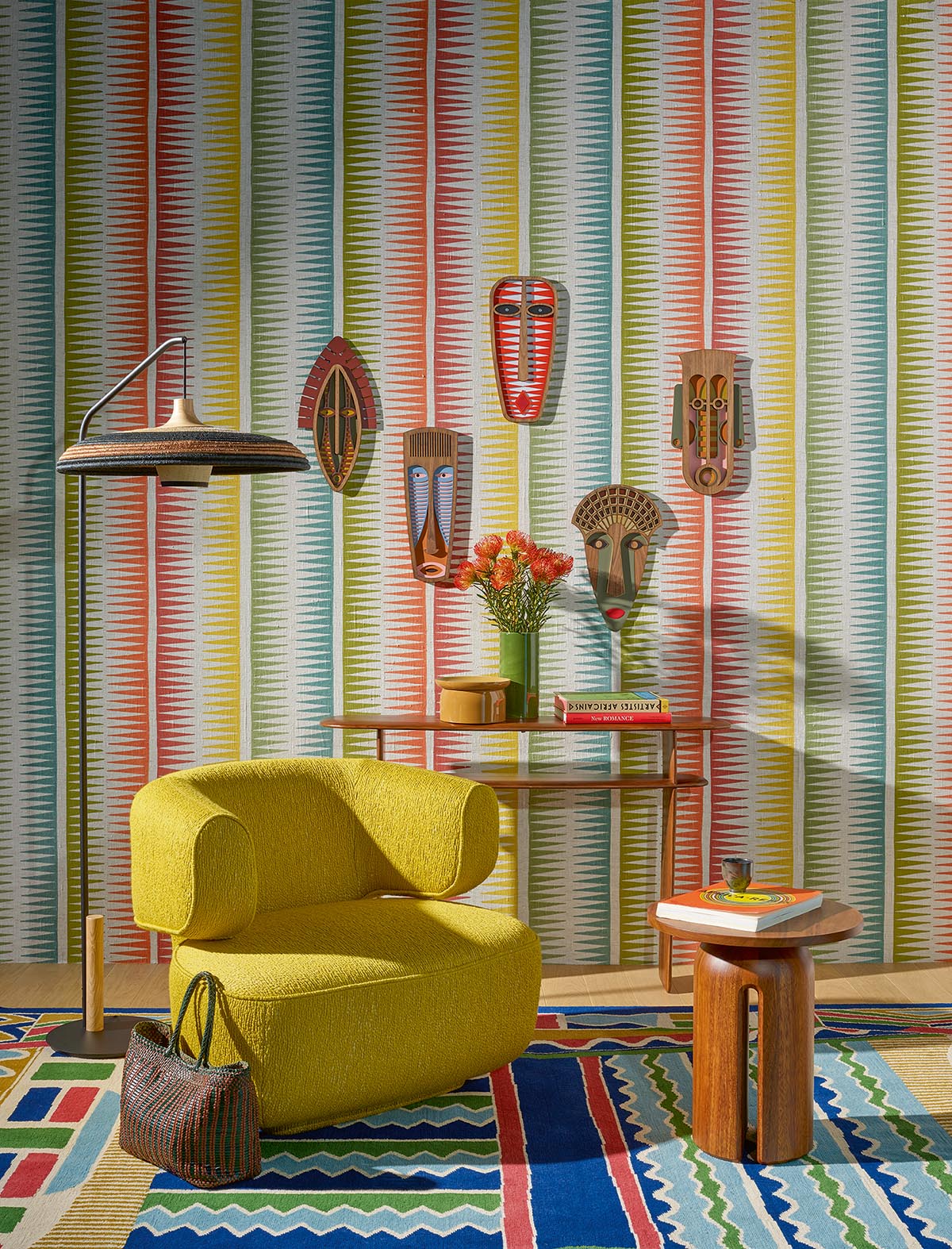Kusi Wallpaper by Pierre Frey shown in a room setting (view 1)