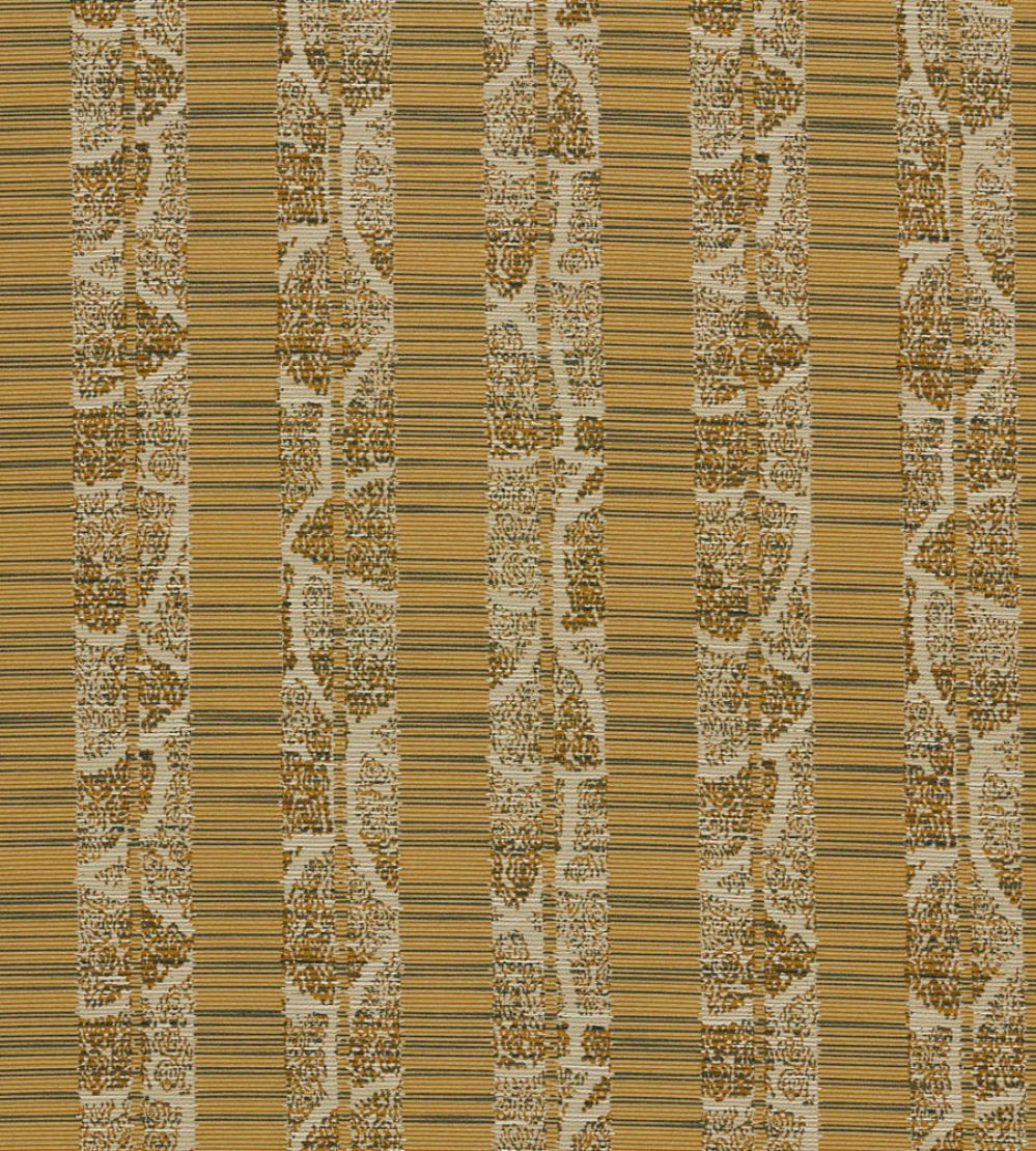 Kyoto Stripe Fabric by Zoffany Silk Yellow