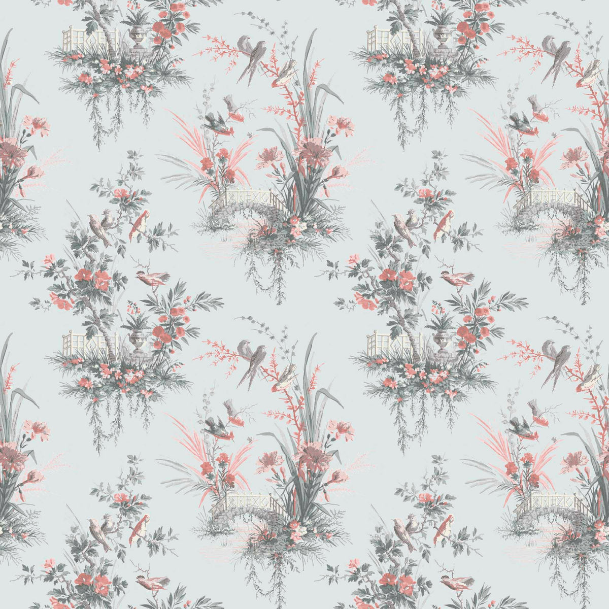 Magical Garden in Mint Wallpaper
